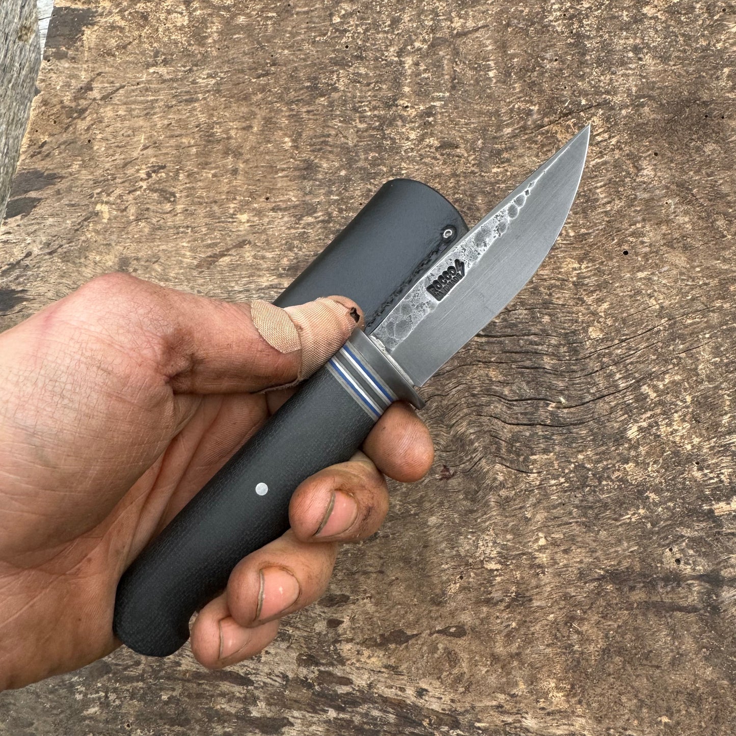 Blackout Hammer Mark Drop Point Pocket Knife