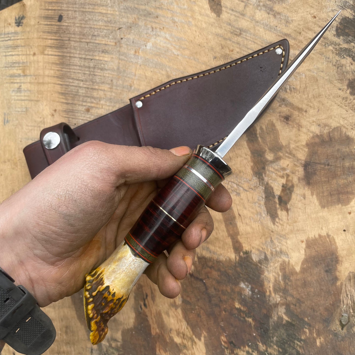 XL Scagel Style Hammer Mark Clip Point Hunter