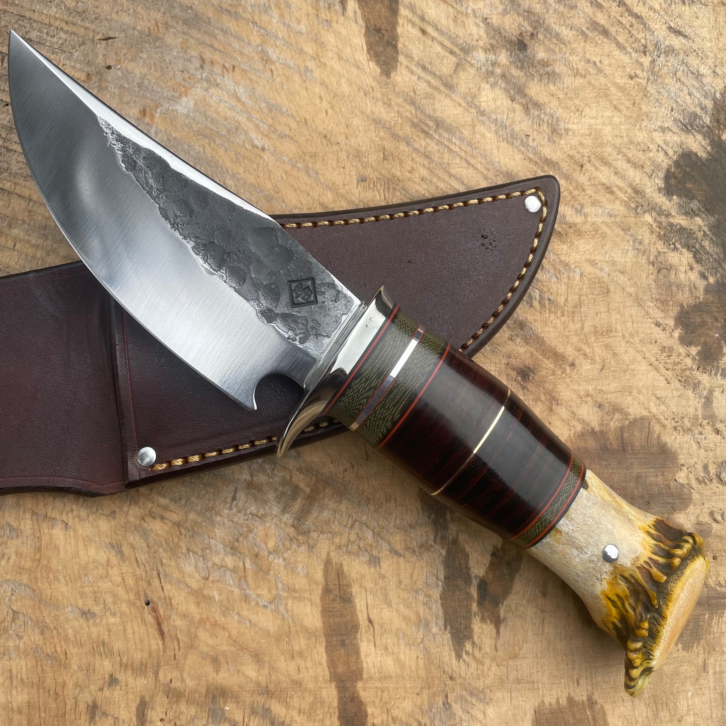 XL Scagel Style Hammer Mark Clip Point Hunter