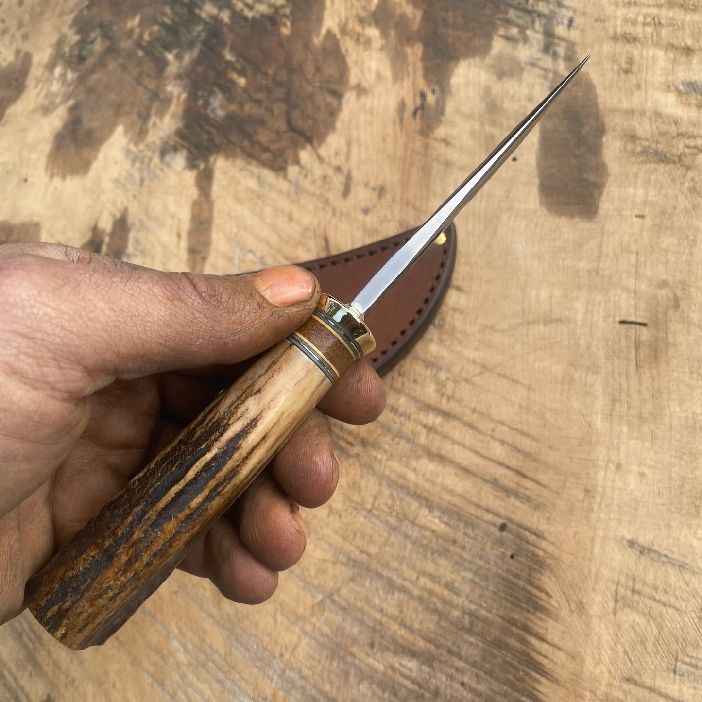 Hammer mark clip point hunter