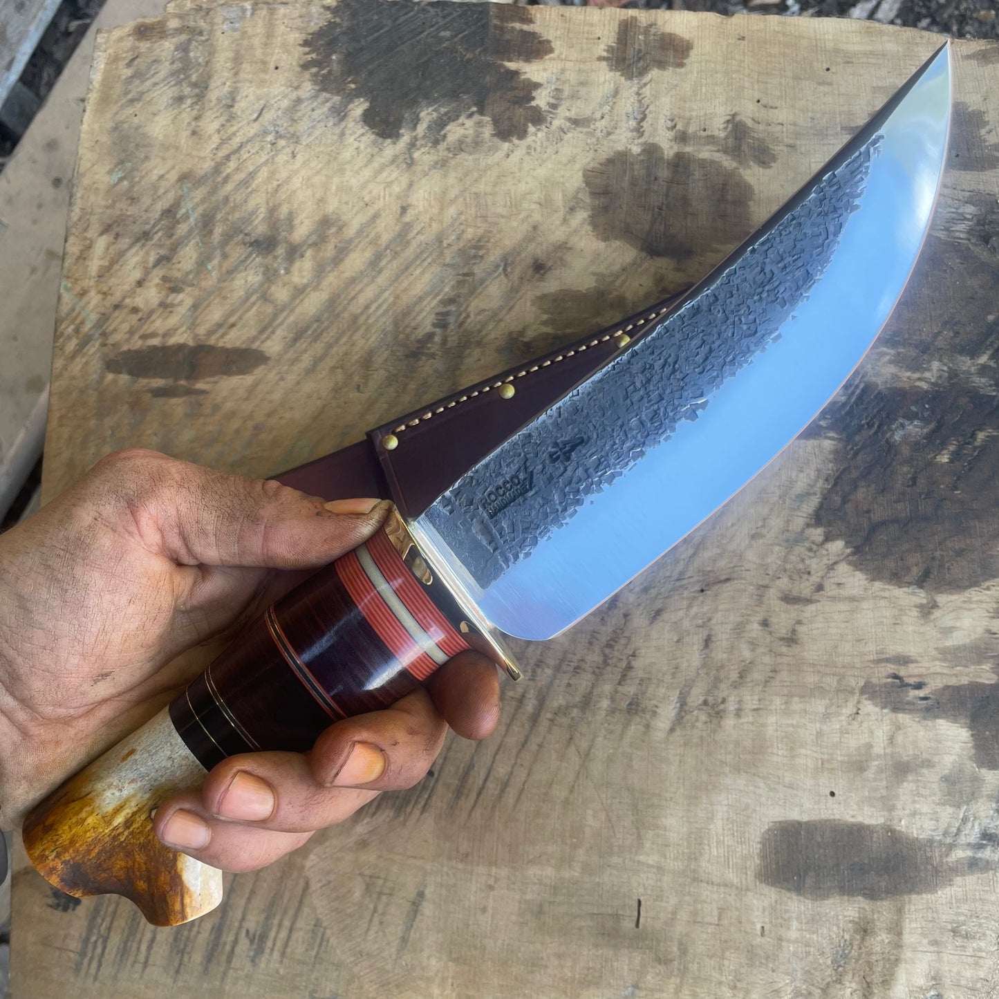 7" Scagel Style Hammer Mark Camp Knife