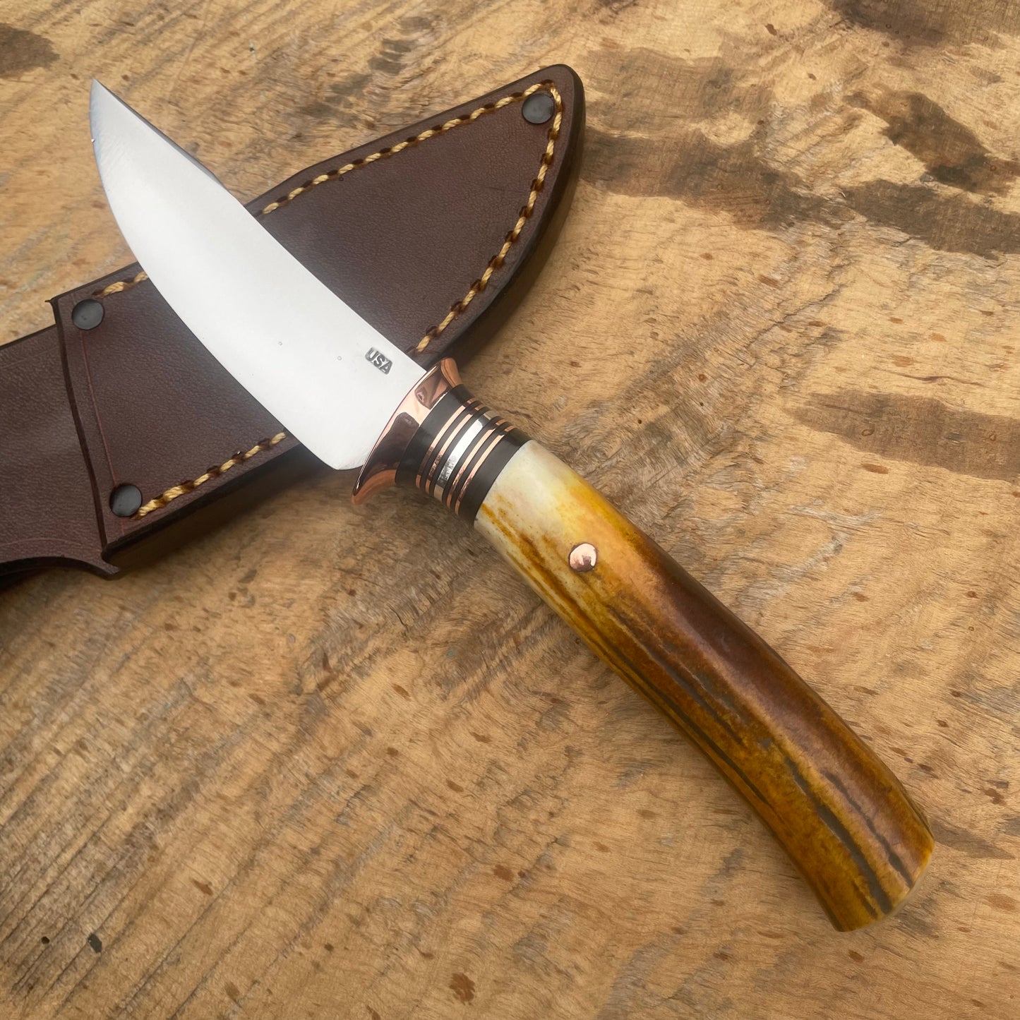 Premium Red Stag Lightening Point Trout Knife